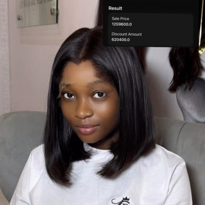 Low temple Bob (Afro hairline)